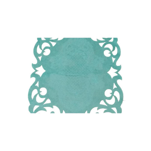 Daisy Mint Plush Deluxe Embroidered Table Runner/Table Cover