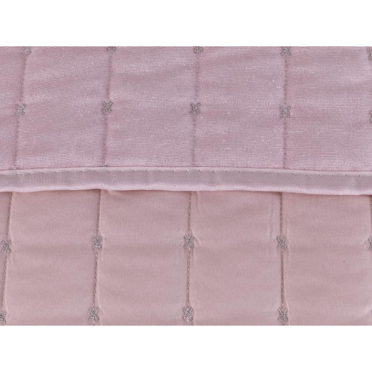 Quilted Double Bedspread In Dublin Powder/Light Pink