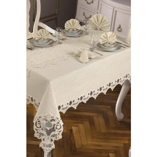Duru Cream 26-Piece Tablecloth