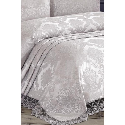 French Lace Kure Bedspread Gray