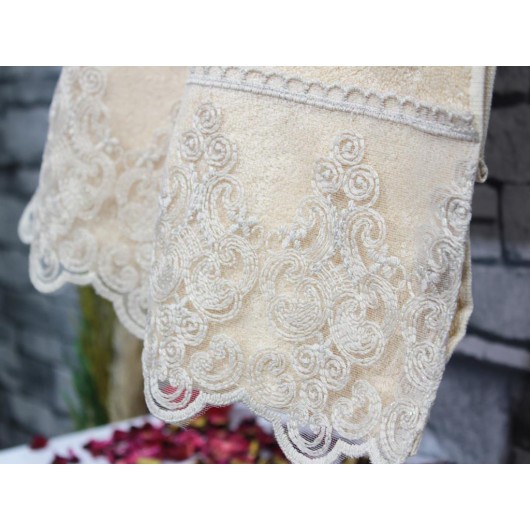 French Lace Hand And Face Towels - 3 Legend Colors