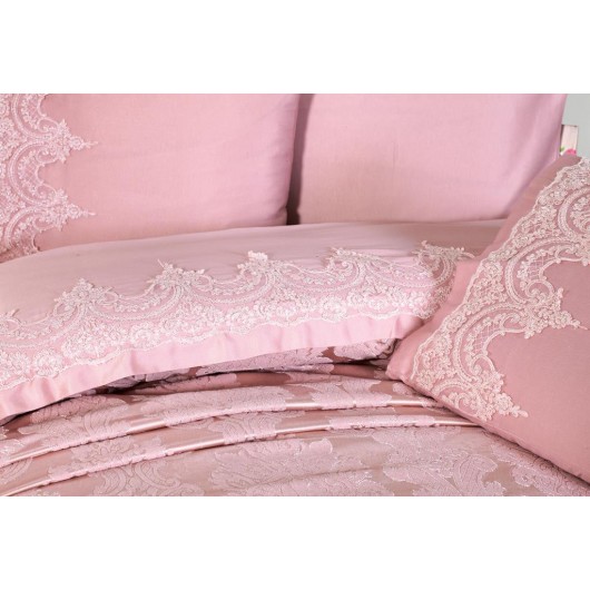 French Guipure Pique Set In Nilay Powder Color