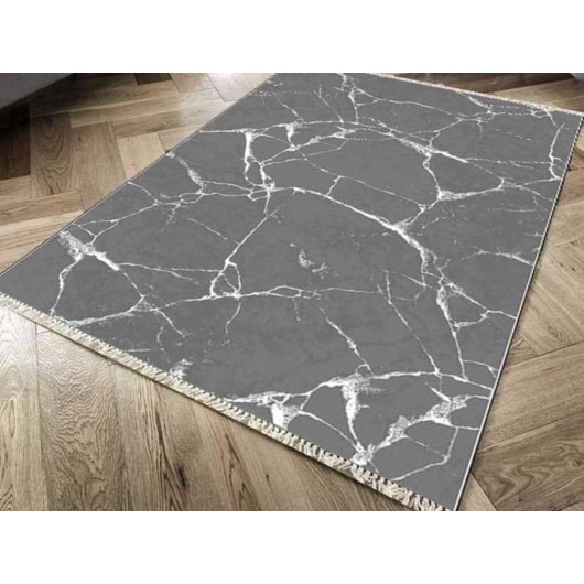 Crack Wall Digital Printed Non-Slip Velvet Fabric Carpet Anthracite 150X220 Cm