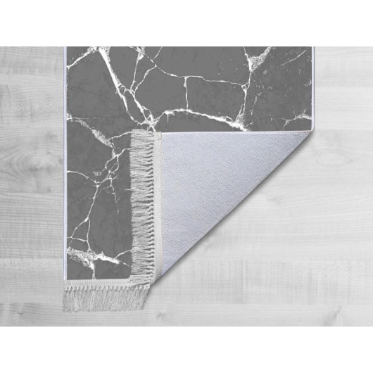 Velvet Non-Slip Digital Printed Carpet Anthracite 180 X 280 Cm Crack Wall