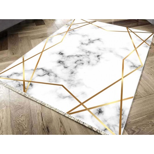 Carpet Of Velvet Fabric With A Non-Slip Digital Print, Dimensions 80X300 Cm. Stars