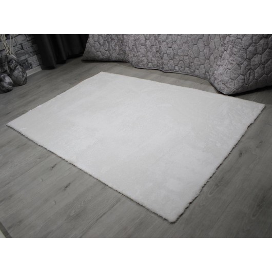 Plush Anti-Slip Carpet, White, 100X300 Cm, Eksen