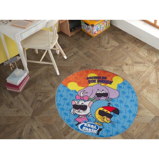 Round Rug 80X80 Cm With King Shaker Design