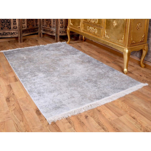 Digital Print Non-Slip Pure Velvet Carpet 100X300 Cm Gray Latex