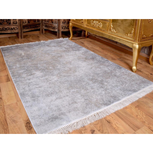 Non-Slip Digital Print Velvet Carpet 180X280 Cm Gray Latex