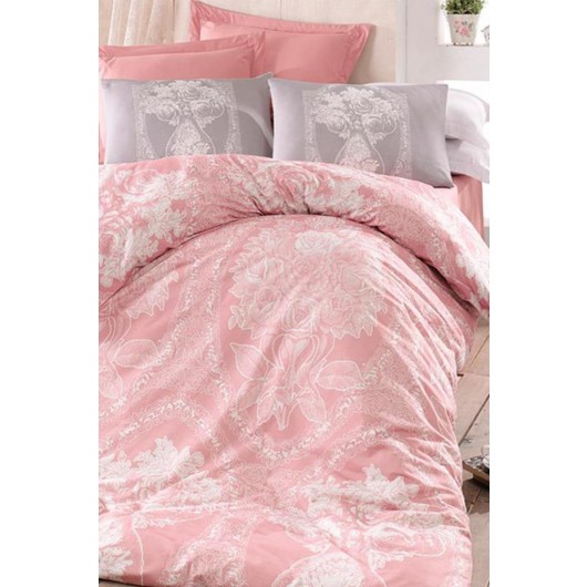 100% Cotton Double Duvet Cover Set Pink Madam Lili