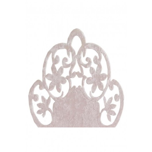 Magnolia Beige Embroidered Plush Throw/Pedestal