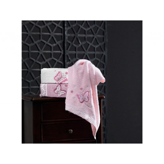 Mariposa Curl 3D Embroidered Hand Face Towel Set
