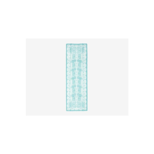Sultan.table Runner/Runner With A Woven Pattern In Turquoise/Turquoise