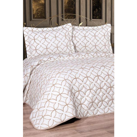 Parolin Double Quilted Bedspread Cream Gold