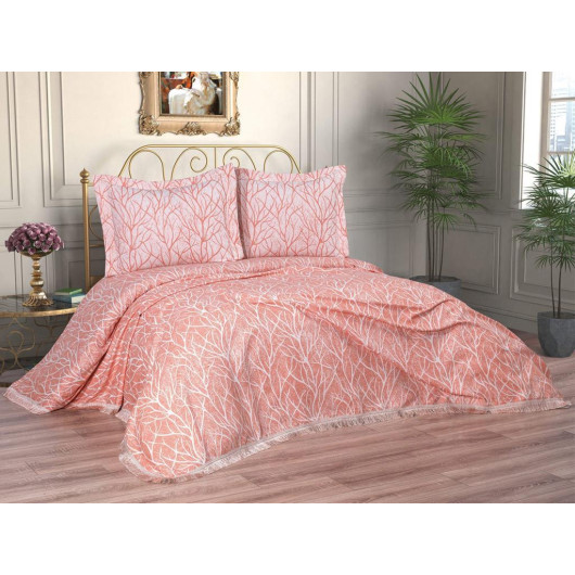Pastel Double Bedspread Pomegranate Flower