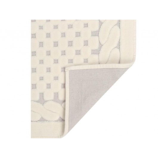 Pitikare 2-Piece Cotton Bath Mat/Rug Set, Cream