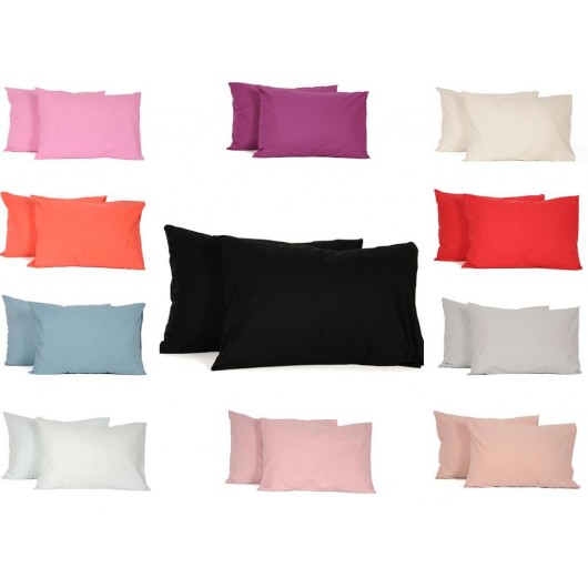 2 Pieces Pillow Case - 11 Pure Colors
