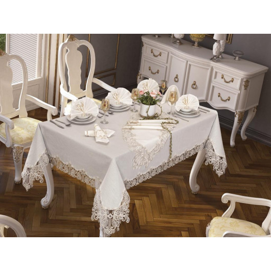 Serenay Cream Cover/Table Runner 26-Piece