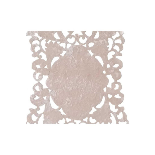 Snowdrop Beige Deluxe Embroidered Plush Coverlet/Protect