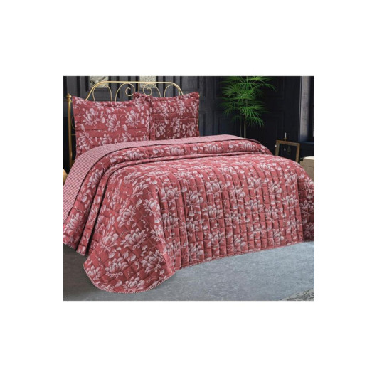 Sofia Burgundy Double Bed Sheet