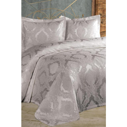 Gray Jacquard Chenille Sheet/Bed Sheet Set By Şulem