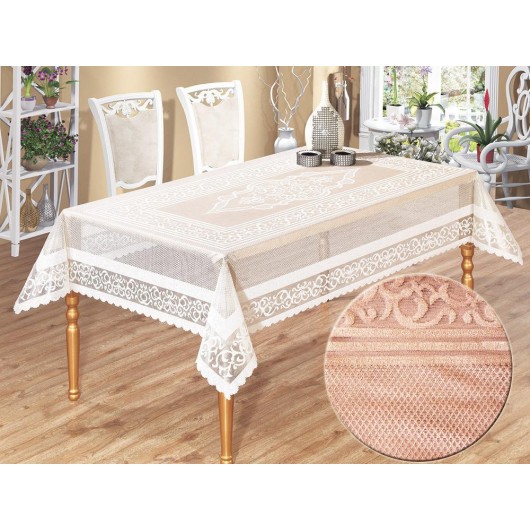 Venessi Cappuccino Embroidered Table Runner/Runner