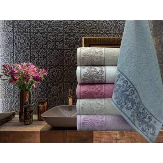 Hand And Face Towels 6 Pieces Violetta