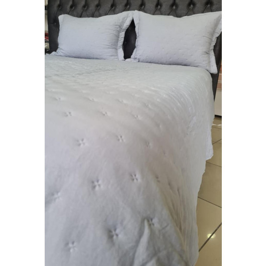 Washed Soft Single Bedspread Beige