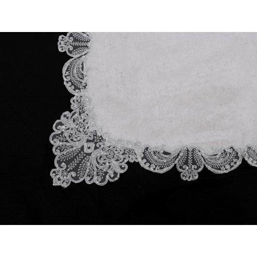 Yasemin Gray Velvet/Velvet Tablecloth/Table Cover