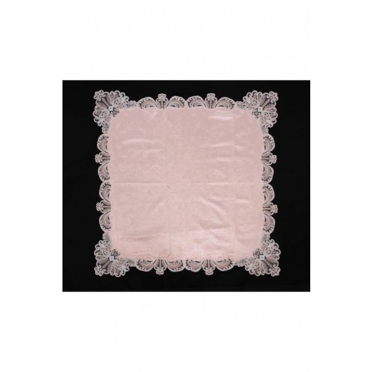 Tablecloth/Table Cover In Velvet/Velor Powder Color/Light Pink Yasemin