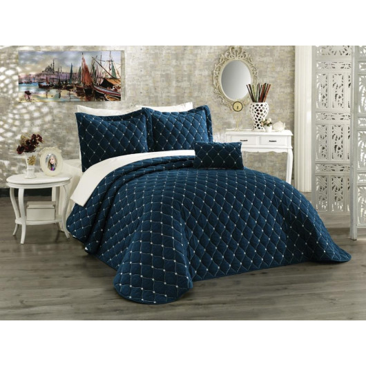 Double Bed Sheet, 4 Pieces In Different Colors
