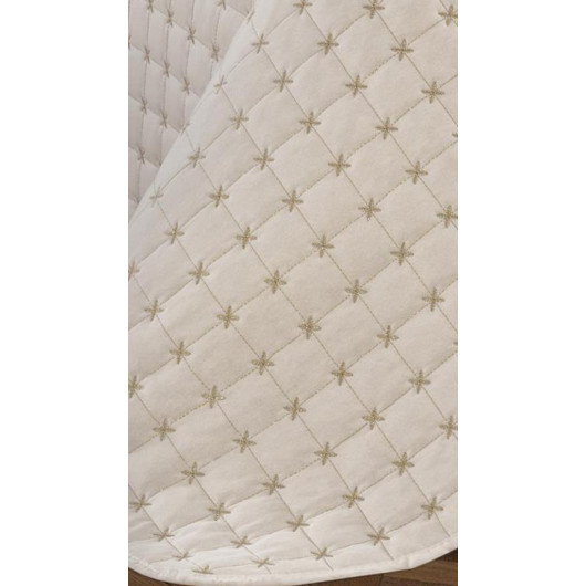Yıldız Single Quilted Bedspread Cream
