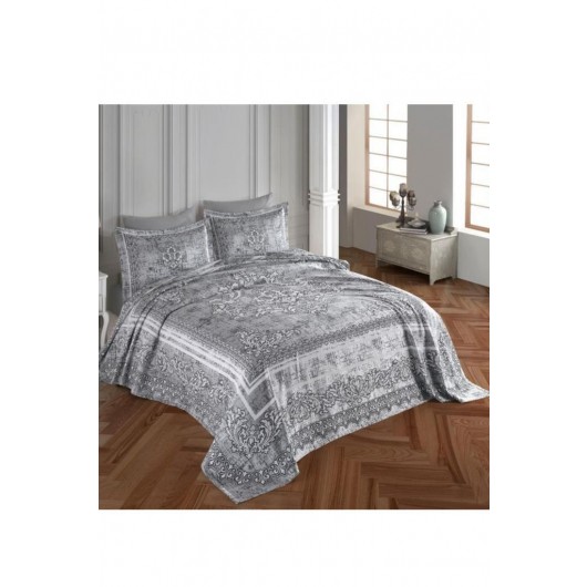 Double Chenille Bedspread In Yuliya Gray Color