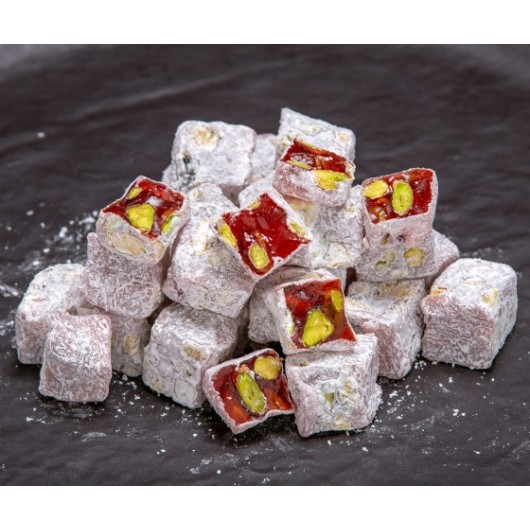 Turkish Delight With Rose Petals Stuffed With Pistachio Extra 1 Kilo