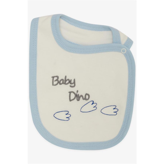 Baby Food Bib Embroidered White (Standard)