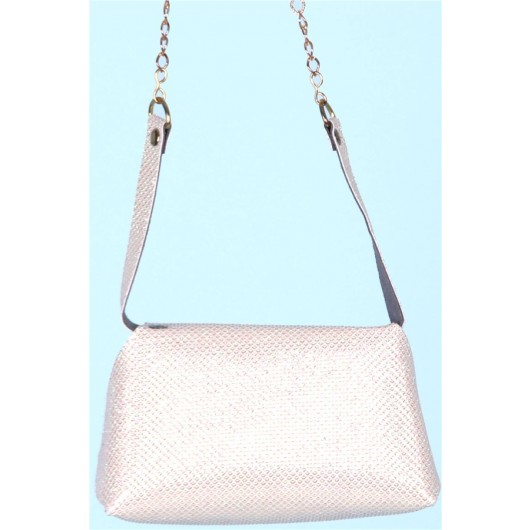 Kids Chain Glittery Mini Shoulder Bag Stone