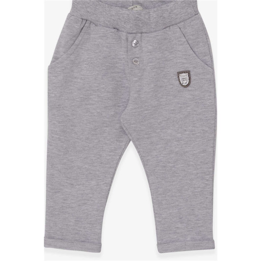 Newborn Boy's Sports Pajama Pants, Silver Color (9 Months - 3 Years)