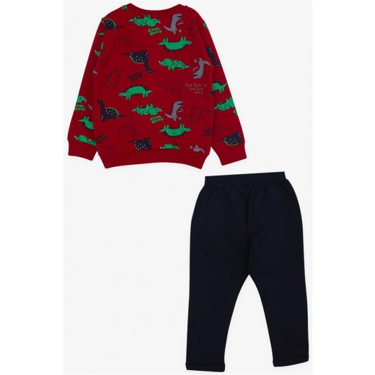Baby Boys' Red Dinosaur Pajama Set (9Mths-3Yrs)