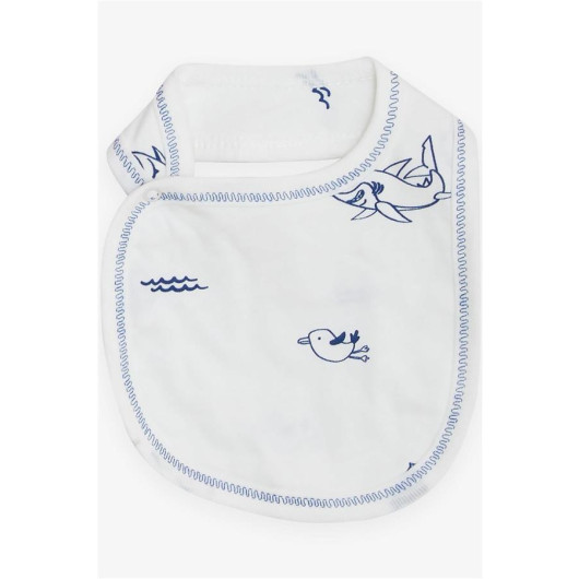 Baby Boy Hospital Release Pack Of 5 Sea Themed Animal Pattern White (0-3 Months)