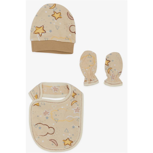 Baby Boy Hospital Release Pack Of 5 Sky Themed Cream (3 Months)