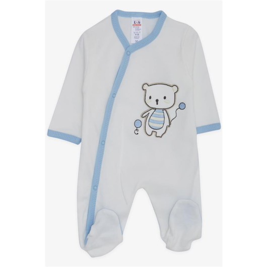 Baby Boy Hospital Release 8-Piece Teddy Bear Embroidered Light Blue (0-3 Months)