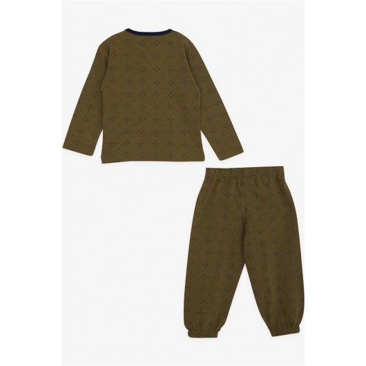 Baby Boy Pajamas Set Patterned Khaki Green (9 Months-3 Years)