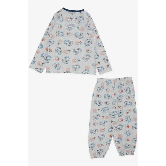 Baby Boy Pajama Set Friendship Themed Ice Blue (9 Months-3 Years)