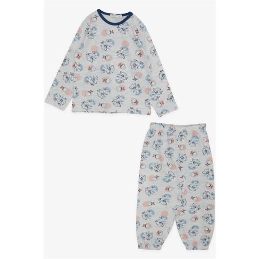 Baby Boy Pajama Set Friendship Themed Ice Blue (9 Months-3 Years)