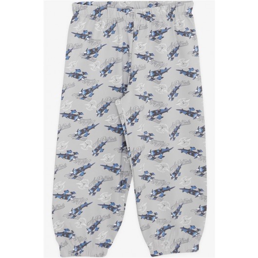 Newborn Baby Boys Pajama Set Silver Print (9M-3Yrs)