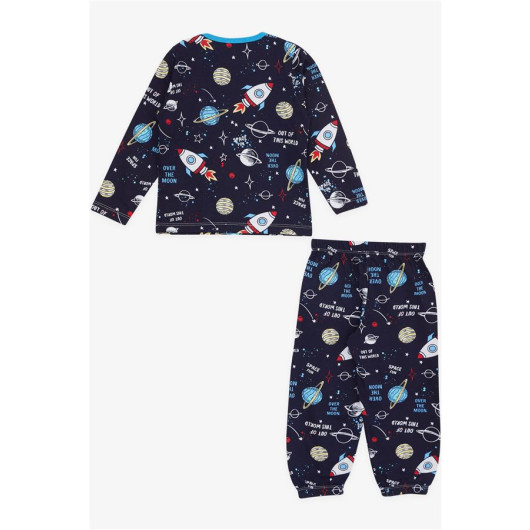 Baby Boys' Space Print Pajama Set, Navy (9Mths-3Yrs)