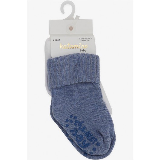 Baby Boy Socks 2 Pack Abs Mixed Color (6 Months-2 Years)