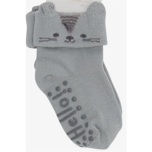 Baby Boy Socks 3D With Abs Ice Blue (6 Months-2 Years)
