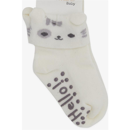 Baby Boy Socks 3D Abs Ecru (6 Months-2 Years)