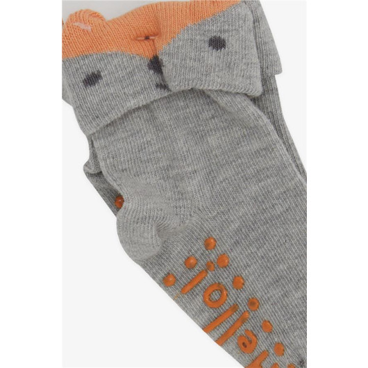 Baby Boy Socks With 3D Abs Gray (6 Months-2 Years)